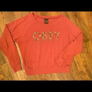 Obey crew neck sweat shirt